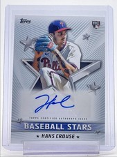 HANS CROUSE 2022 TOPPS SERIES ONE BASEBALL STARS ROOKIE RC AUTO Q1739