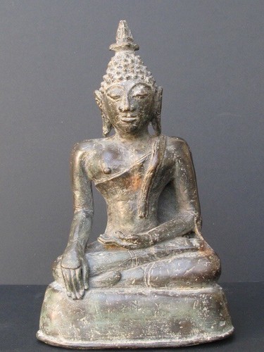 Ancien bouddha bronze - en,