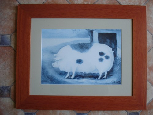 Cochon estampe - cochon,