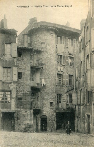 Card annonay old tower - old,