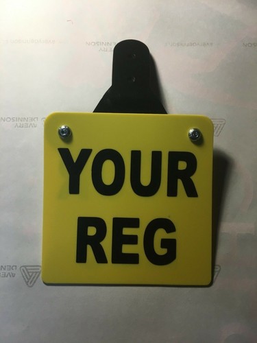 Trials bike rear number plate - rear,