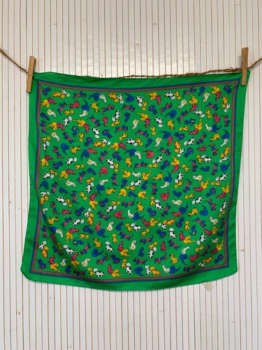 Foulard carré vintage - foulard,