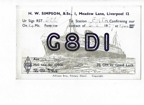 Carte qsl radio amateur - radio,