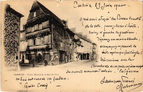 Cpa carhaix vieilles maison - cpa,