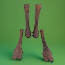 LOT DE 4 PIEDS FONTE XIX POUR