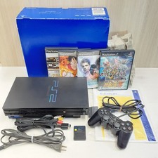 Console SONY PS2 Noire en boite avec 4 jeux Japan ver CIB PB810 *US DUTY PAYE