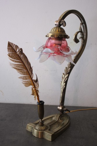 Lampe art déco bronze - , et