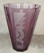 vase verre grave decor