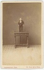 CDV circa 1875-80. Lilliputien par Touranchet à Paris. Nain. Dwarf.