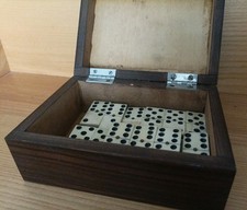Antique bone and wood domino game, complete
