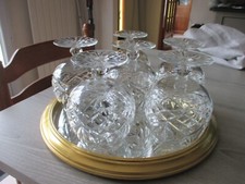 6 verres en CRISTAL taillé