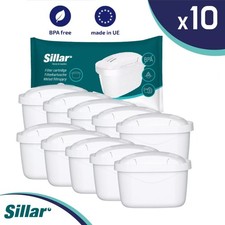 10x Sillar cartouches filtrantes unimax compatible avec le filtre Brita Maxtra+