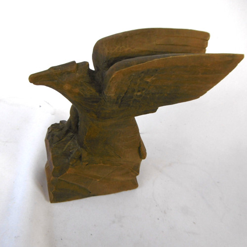 Aigle sculpté bois - aigle, en