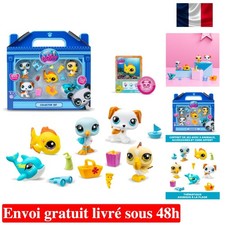 Coffret Littlest Pet Shop Plage - 5 Figurines Bobblehead et Surprises Virtuelles