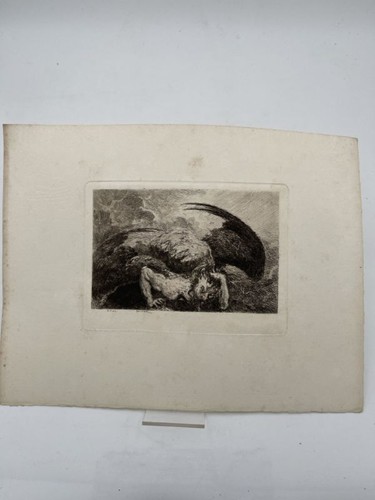 Gravure eau forte - eau-forte., saturnien