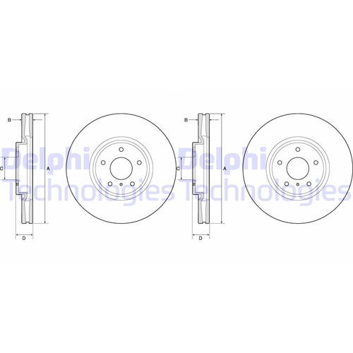 Delphi disques frein - delphi, de