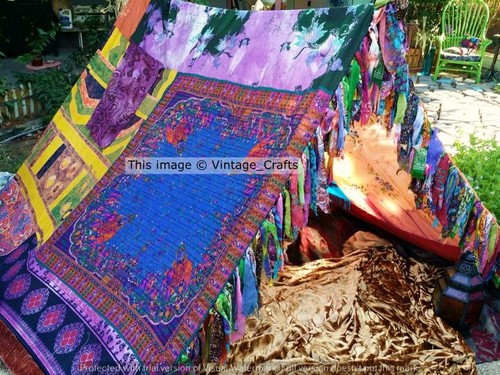 Sari indien vintage soie - vintage,