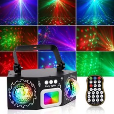 Jeu de Lumière Disco avec 2 Boules Disco Lumière DJ RGB Activée par Musique, ...