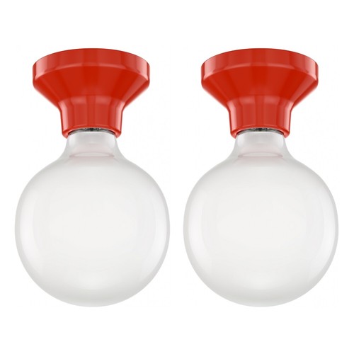 Plafonnier douille lampe - 2x, de