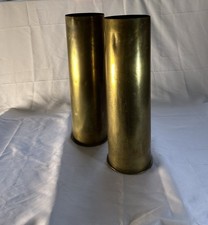 WW2 BRASS 1943 LARGE FORMAT ANTIQUE RETRO MILITARIA ARTILLERY SHELL SOCKETS