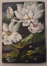 small painting oil canvas still life bouquet of flowers green hst (No. 3)