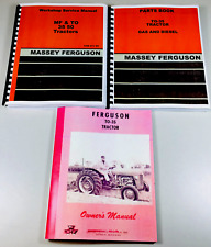 Set Massey Ferguson To-35 Gas Tractor Service Operator Parts Manual Repair Shop