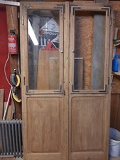 Double porte vitrée en chêne blond