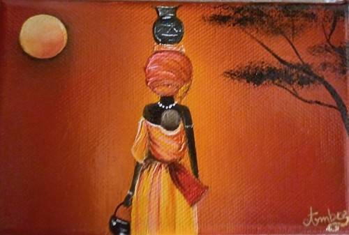Tableau huile femme - à, l'huile