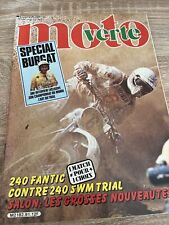 MOTO VERTE  91 FANTIC 240 SWM Trial Gilles BURGAT 24H BRETAGNE Salon PARIS 1981