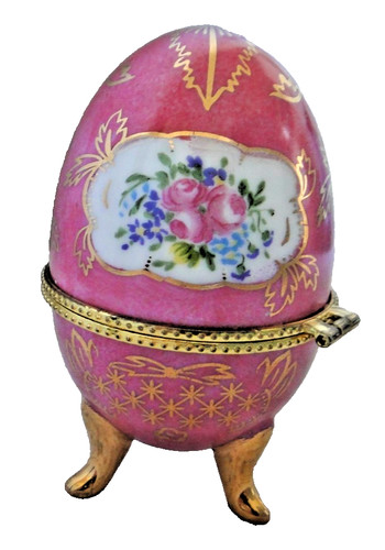Oeuf boite porcelaine pieds - oeuf,