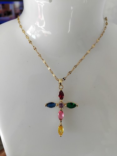 Collier croix acier - croix, inoxydable