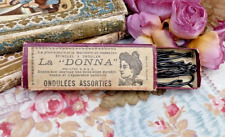 OLD HAIRPINS la "Donna" in their ORIGINAL BOX late 19th century