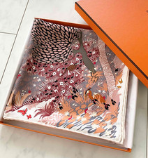 HERMES Carre 90 Dans Un Jardin Anglais Silk Scarf ALICE SHIRLEY / US duty free