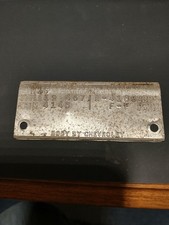 Corvette C2 OEM Body Trim Tag