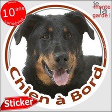Beauceron noir et feu, sticker