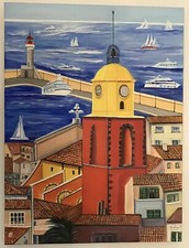 Peinture à l’ huile de Saint Tropez 46x61
