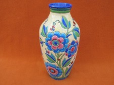 superbe vase art déco céramique émaillée craquelée Kéramis Boch Frères Belgium