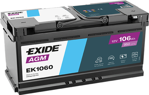 Batterie exide ek1060 agm - batterie,