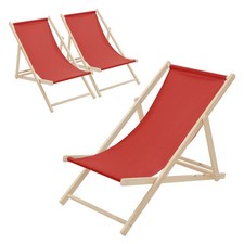Lot de 3 chaises longue de