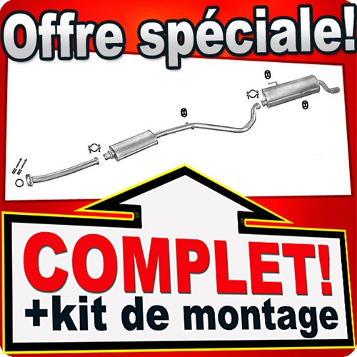 Ligne pot échappement pour - pot, d'échappement