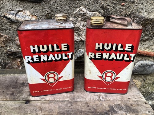 Ancien bidon huile renault - d’huile,