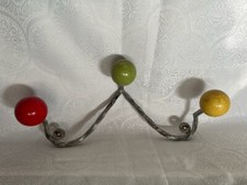 porte manteau 3 boules bois et