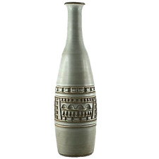 LARGE CERAMIC BOTTLE VASE MARIUS BESSONE in VALLAURIS 50, goat/picault...