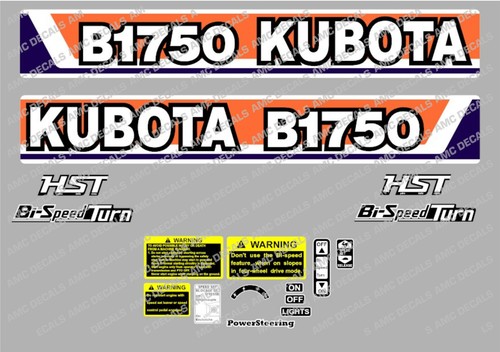 Kubota b1750 sticker decal - kubota,
