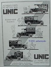 1930s UNIC QUEEN OF TRUCKS SADAC SULTANE CARDEUSE ADVERTISING FRENCH AD
