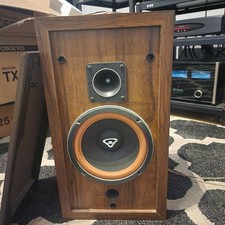 Vintage Cerwin Vega D-1 Floor Speakers Wooden Cabinet, Pair (L&R) - WORKS