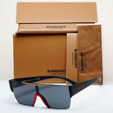 Burberry Sunglasses Black Shield Visor Dark Grey Square BE 4291 3964/87