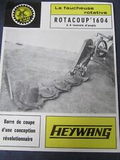 OLD HEYWANG TRACTOR ROTARY MOWER BROCHURE