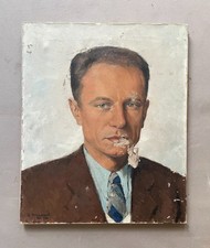 Portrait, tableau signé Henri