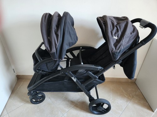 Poussette jumeaux joie noir - poussette,